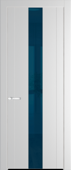 Межкомнатная дверь Profil Doors 1.9 P Зеркало синее Крем Вайт (RAL 120-02)