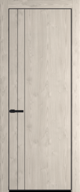 Межкомнатная дверь Profil Doors 12 NA Черный матовый RAL9005 Каштан светлый