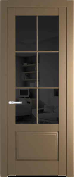 Межкомнатная дверь Profil Doors 4.2.2 (p.6) Перламутр золото Черное тонированное