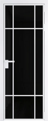 Алюминиевая дверь Profil Doors 8 AG Вайт Черный триплекс