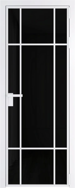 Алюминиевая дверь Profil Doors 8 AG Вайт Черный триплекс