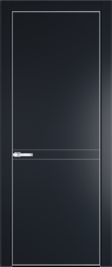 Межкомнатная дверь Profil Doors 11 PA Серебро Нэви Блу (RAL 7016)