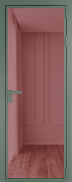 Алюминиевая дверь Profil Doors 1 AG Зеленый воск Розовое шпион