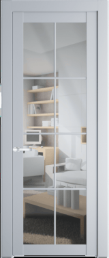 Межкомнатная дверь Profil Doors 1.1.2 (p.8) Прозрачное Лайт Грей (RAL 870-01)