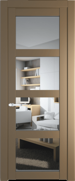 Межкомнатная дверь Profil Doors 1.4.2 PD Прозрачное Перламутр золото