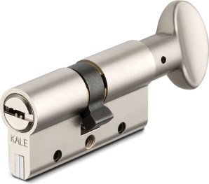 Цилиндровый механизм Kale kilit (Кале килит) с вертушкой 164 DBM-E/90 (40+10+40) mm никель 5 кл. БЛИСТЕР