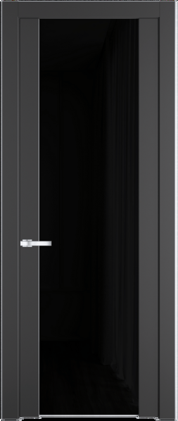 Межкомнатная дверь Profil Doors 1.13 P Черный триплекс Графит (Pantone 425С)