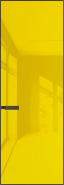 Алюминиевая дверь Profil Doors 1AGN ГЛЯНЕЦ Деорэ Желтый лак