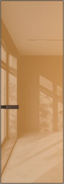 Алюминиевая дверь Profil Doors 1AGN ГЛЯНЕЦ Деорэ Светло-коричневый лак
