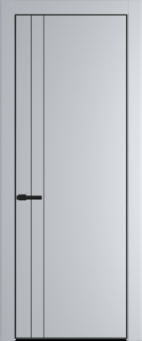 Межкомнатная дверь Profil Doors 12 PE Лайт Грей (RAL 870-01) Черный матовый RAL9005