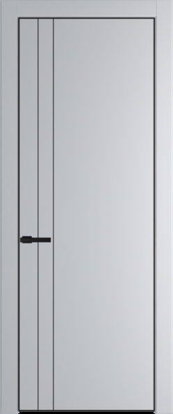 Межкомнатная дверь Profil Doors 12 PE Лайт Грей (RAL 870-01) Черный матовый RAL9005