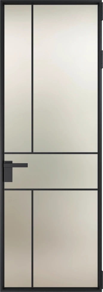 Алюминиевая дверь Profil Doors Orange 21AV.O Черный матовый