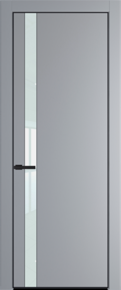 Межкомнатная дверь Profil Doors Orange 18 PE.O Белый лак Смоки (RAL 870-02) Черный матовый RAL9005