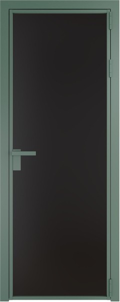 Алюминиевая дверь Profil Doors 1 AG Зеленый воск Монохром черный