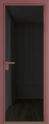 Алюминиевая дверь Profil Doors 1 AG Красный антрацит Черное тонированное