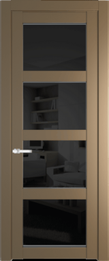 Межкомнатная дверь Profil Doors 1.4.2 PD Черное тонированное Перламутр золото