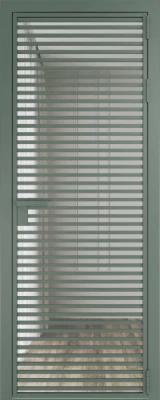 Алюминиевая дверь Profil Doors 12 AG Зеленый воск Прозрачное
