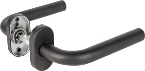 Ручка Fuaro (Фуаро) раздельная R.DSS201-0201P/19 INOX 201 BLACK (овальное основание)