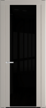 Межкомнатная дверь Profil Doors 1.7 P Lacobel Черный лак Сэнд