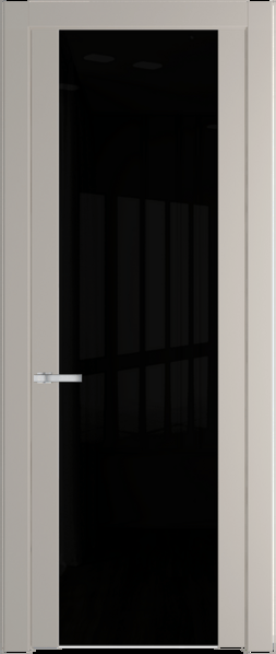 Межкомнатная дверь Profil Doors 1.7 P Lacobel Черный лак Сэнд