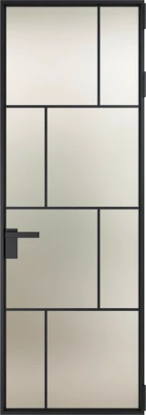 Алюминиевая дверь Profil Doors Orange 22AV.O Черный матовый