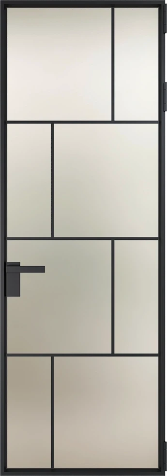 Алюминиевая дверь Profil Doors Orange 22AV.O Черный матовый