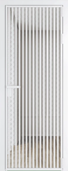 Алюминиевая дверь Profil Doors 11 AG Вайт Ромб серебро
