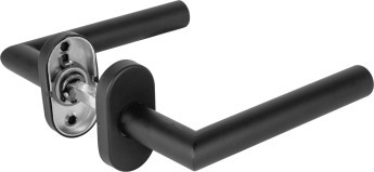 Ручка Fuaro (Фуаро) раздельная R.DSS201-0204P/19 (DSS-0204P/19) INOX 201 BLACK (овальное основание)