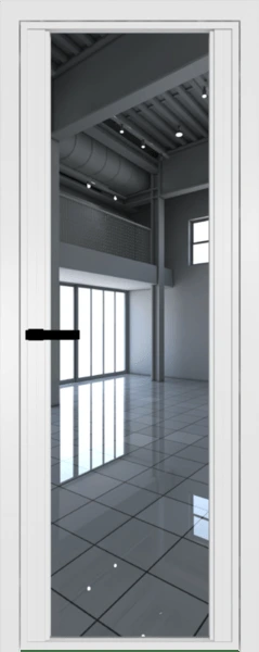 Алюминиевая дверь Profil Doors 2AGP Вайт Зеркало