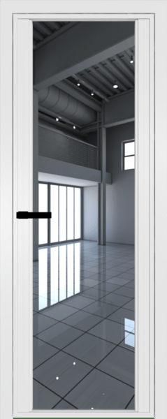Алюминиевая дверь Profil Doors 2AGP Вайт Зеркало