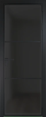 Алюминиевая дверь Profil Doors 13 AG Черный матовый Тонированное матовое