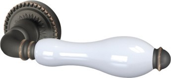 Ручка Armadillo (Армадилло) раздельная R.CL55.Silvia (Silvia CL1) ABL-18/WP-109 темная медь/бел.фарфор