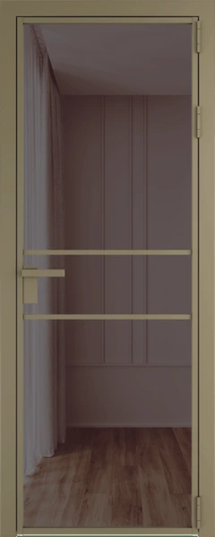 Алюминиевая дверь Profil Doors 14 AG Шампань Золотистая бронза