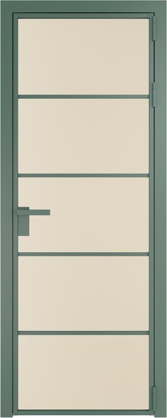 Алюминиевая дверь Profil Doors 14 AG Зеленый воск Монохром жемчуг