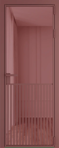Алюминиевая дверь Profil Doors 15 AG Красный антрацит Розовое шпион