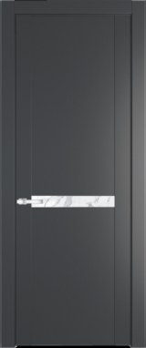 Межкомнатная дверь Profil Doors 1.4 P Нефи белый узор серебро Графит (Pantone 425С)