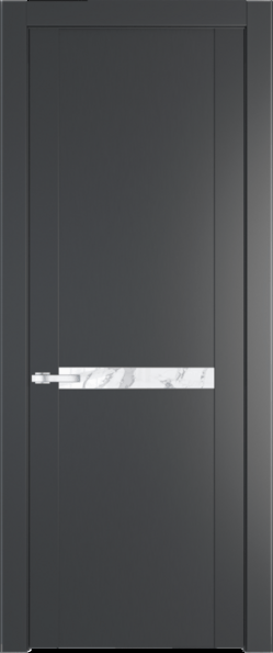 Межкомнатная дверь Profil Doors 1.4 P Нефи белый узор серебро Графит (Pantone 425С)