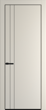 Межкомнатная дверь Profil Doors 12 PE Кремовая Магнолия (RAL 120-04) Черный матовый RAL9005