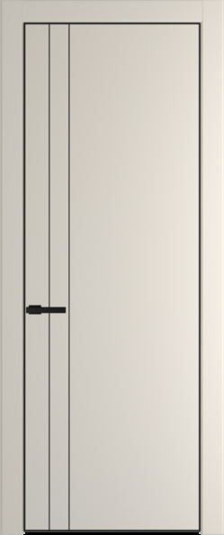 Межкомнатная дверь Profil Doors 12 PE Кремовая Магнолия (RAL 120-04) Черный матовый RAL9005