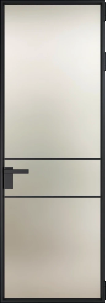 Алюминиевая дверь Profil Doors Orange 2AV.O Черный матовый