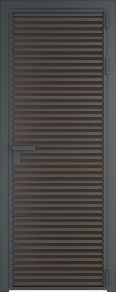 Алюминиевая дверь Profil Doors 12 AG Серая ночь Монохром шоколад