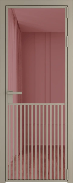 Алюминиевая дверь Profil Doors 15 AG Никель матовый Розовое шпион