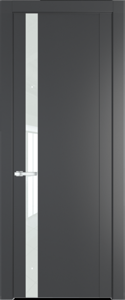 Межкомнатная дверь Profil Doors 1.2 P Lacobel Белый лак Графит (Pantone 425С)