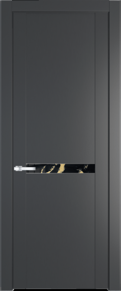 Межкомнатная дверь Profil Doors 1.4 P Нефи черный узор золото Графит (Pantone 425С)