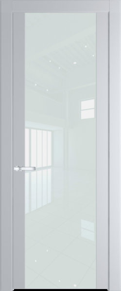Межкомнатная дверь Profil Doors 1.7 P Lacobel Белый лак Лайт Грей (RAL 870-01)