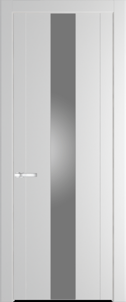 Межкомнатная дверь Profil Doors 1.9 P Монохром серебро (серебро матлак) Крем Вайт (RAL 120-02)