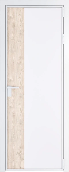 Алюминиевая дверь Profil Doors 7 AG Вайт Монохром белый просветленный Каштан темный