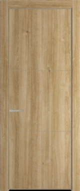 Межкомнатная дверь Profil Doors 13 NA Никель матовый Дуб Карамель