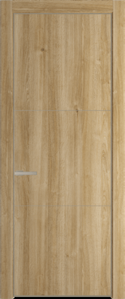 Межкомнатная дверь Profil Doors 13 NA Никель матовый Дуб Карамель