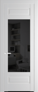 Межкомнатная дверь Profil Doors 4.3.3 PD Крем Вайт (RAL 120-02) Черное тонированное